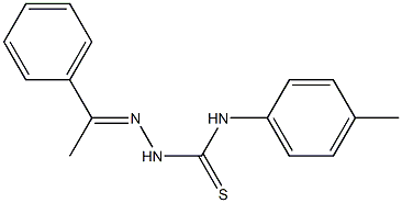 N-(4-methylphenyl)-2-[(E)-1-phenylethylidene]-1-hydrazinecarbothioamide Struktur