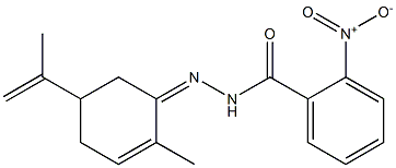 N'-(5-isopropenyl-2-methyl-2-cyclohexen-1-ylidene)-2-nitrobenzohydrazide Struktur