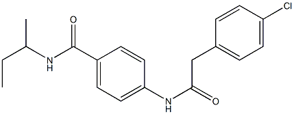 N-(sec-butyl)-4-{[2-(4-chlorophenyl)acetyl]amino}benzamide Struktur