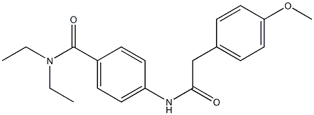 N,N-diethyl-4-{[2-(4-methoxyphenyl)acetyl]amino}benzamide Struktur