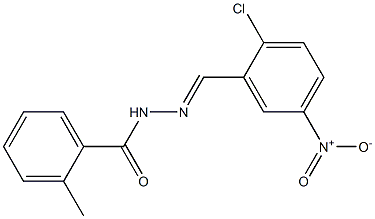 N'-[(E)-(2-chloro-5-nitrophenyl)methylidene]-2-methylbenzohydrazide Struktur