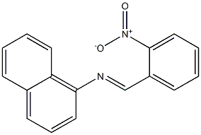 N-(1-naphthyl)-N-[(E)-(2-nitrophenyl)methylidene]amine Struktur