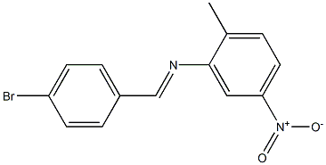 N-[(E)-(4-bromophenyl)methylidene]-N-(2-methyl-5-nitrophenyl)amine Struktur