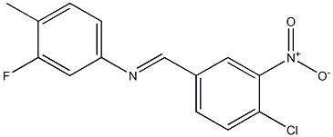 N-[(E)-(4-chloro-3-nitrophenyl)methylidene]-N-(3-fluoro-4-methylphenyl)amine Struktur