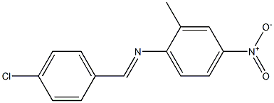 N-[(E)-(4-chlorophenyl)methylidene]-N-(2-methyl-4-nitrophenyl)amine Struktur