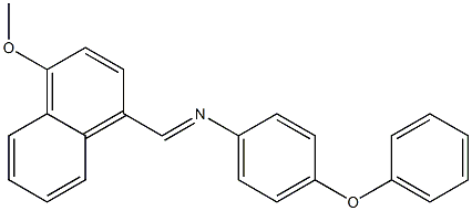 N-[(E)-(4-methoxy-1-naphthyl)methylidene]-N-(4-phenoxyphenyl)amine Struktur