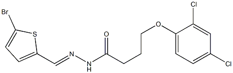 N'-[(E)-(5-bromo-2-thienyl)methylidene]-4-(2,4-dichlorophenoxy)butanohydrazide Struktur