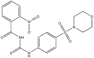 N-[4-(4-morpholinylsulfonyl)phenyl]-N'-(2-nitrobenzoyl)thiourea Struktur