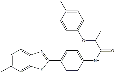 N-[4-(6-methyl-1,3-benzothiazol-2-yl)phenyl]-2-(4-methylphenoxy)propanamide Struktur