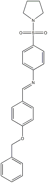 N-{(E)-[4-(benzyloxy)phenyl]methylidene}-N-[4-(1-pyrrolidinylsulfonyl)phenyl]amine Struktur