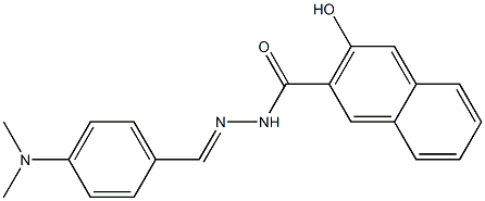 N'-{(E)-[4-(dimethylamino)phenyl]methylidene}-3-hydroxy-2-naphthohydrazide Struktur