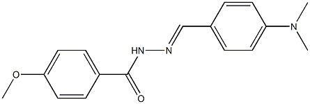 N'-{(E)-[4-(dimethylamino)phenyl]methylidene}-4-methoxybenzohydrazide Struktur