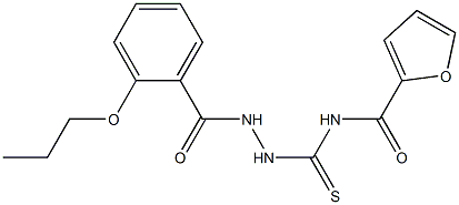 N-{[2-(2-propoxybenzoyl)hydrazino]carbothioyl}-2-furamide Struktur