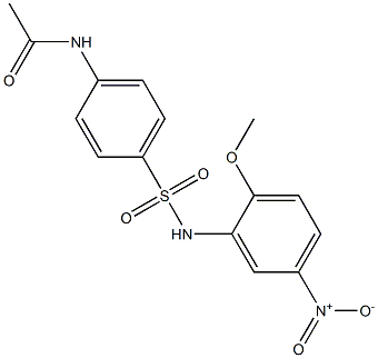 N-{4-[(2-methoxy-5-nitroanilino)sulfonyl]phenyl}acetamide Struktur