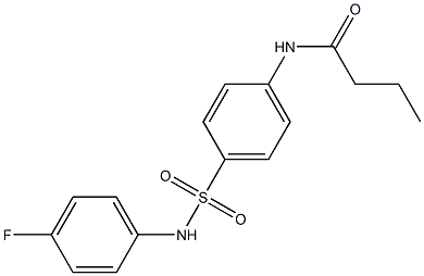 N-{4-[(4-fluoroanilino)sulfonyl]phenyl}butanamide Struktur