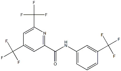 4,6-bis(trifluoromethyl)-N-[3-(trifluoromethyl)phenyl]-2-pyridinecarboxamide Struktur