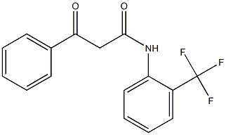 3-oxo-3-phenyl-N-[2-(trifluoromethyl)phenyl]propanamide Struktur