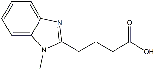 4-(1-methyl-1H-benzimidazol-2-yl)butanoic acid Struktur