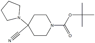 tert-butyl 4-cyano-4-pyrrolidin-1-ylpiperidine-1-carboxylate Struktur