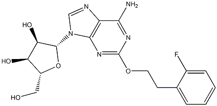 2-[2-(2-Fluorophenyl)ethoxy]adenosine Struktur