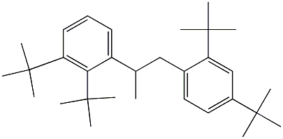 2-(2,3-Di-tert-butylphenyl)-1-(2,4-di-tert-butylphenyl)propane Struktur