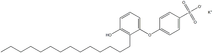 3'-Hydroxy-2'-tetradecyl[oxybisbenzene]-4-sulfonic acid potassium salt Struktur