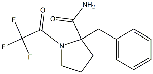 1-(トリフルオロアセチル)-2-ベンジルピロリジン-2-カルボアミド 化學(xué)構(gòu)造式