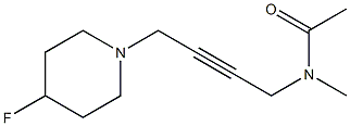 N-Methyl-N-[4-[4-fluoro-1-piperidinyl]-2-butynyl]acetamide Struktur