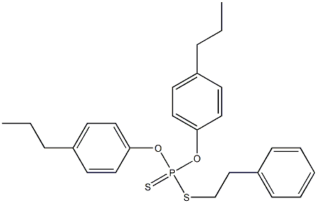 Dithiophosphoric acid O,O-bis(4-propylphenyl)S-(2-phenylethyl) ester Struktur