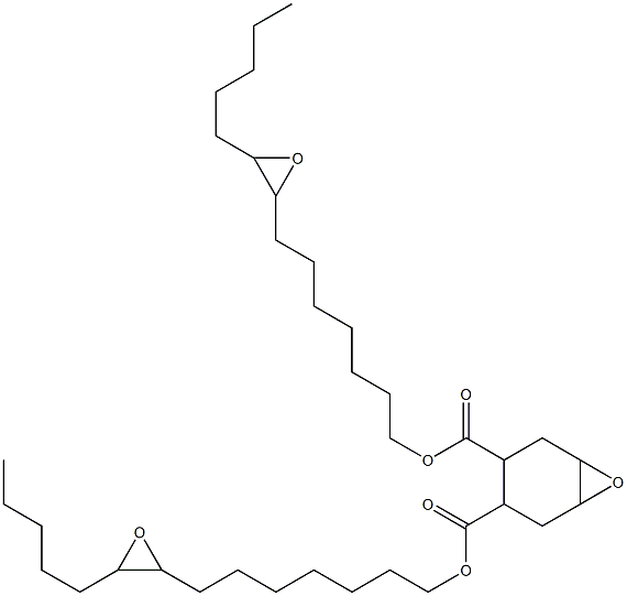 7-Oxabicyclo[4.1.0]heptane-3,4-dicarboxylic acid bis(8,9-epoxytetradecan-1-yl) ester Struktur