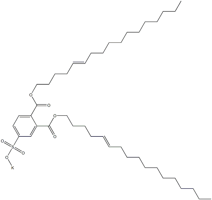 4-(Potassiosulfo)phthalic acid di(5-heptadecenyl) ester Struktur