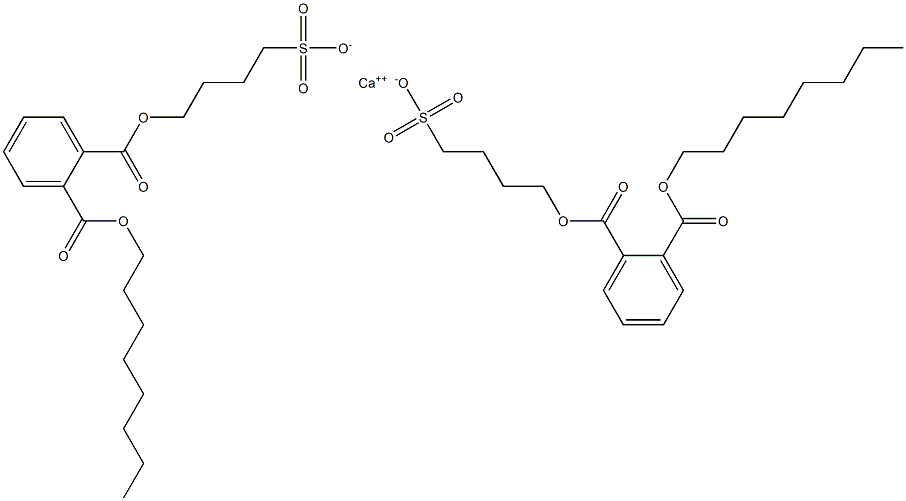 Bis[4-[(2-octyloxycarbonylphenyl)carbonyloxy]butane-1-sulfonic acid]calcium salt Struktur