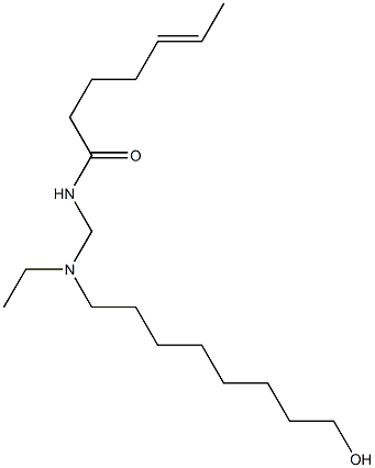 N-[[N-Ethyl-N-(8-hydroxyoctyl)amino]methyl]-5-heptenamide Struktur