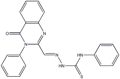 3-(Phenyl)-2-[[[phenylamino]thiocarbonylamino]iminomethyl]quinazolin-4(3H)-one Struktur