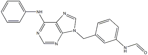 N-[3-[[6-Anilino-9H-purin-9-yl]methyl]phenyl]formamide Struktur