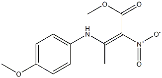 3-(4-Methoxyanilino)-2-nitrocrotonic acid methyl ester Struktur