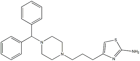 4-[3-(4-Diphenylmethyl-1-piperazinyl)propyl]-2-thiazolamine Struktur