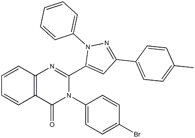 3-(4-Bromophenyl)-2-[3-(4-methylphenyl)-1-(phenyl)-1H-pyrazol-5-yl]quinazolin-4(3H)-one Struktur