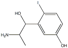 2-Amino-1-(2-iodo-5-hydroxyphenyl)-1-propanol Struktur