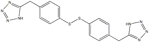 Bis[4-[(1H-tetrazol-5-yl)methyl]phenyl] persulfide Struktur