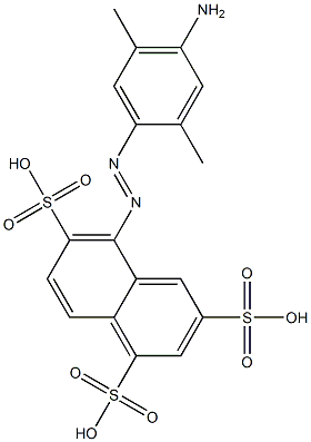 5-(4-Amino-2,5-dimethylphenylazo)-1,3,6-naphthalenetrisulfonic acid Struktur