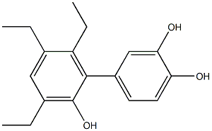 3',5',6'-Triethyl-1,1'-biphenyl-2',3,4-triol Struktur