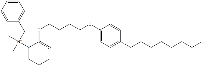 N,N-Dimethyl-N-benzyl-N-[1-[[4-(4-octylphenyloxy)butyl]oxycarbonyl]butyl]aminium Struktur