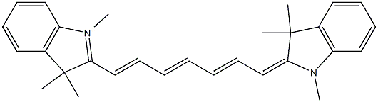 1,3,3-Trimethyl-2-[7-[(1,3,3-trimethyl-1,3-dihydro-2H-indole)-2-ylidene]-1,3,5-heptatrienyl]-3H-indole-1-ium Struktur