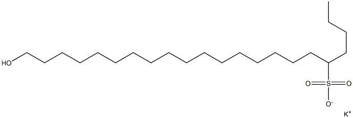 22-Hydroxydocosane-5-sulfonic acid potassium salt Struktur