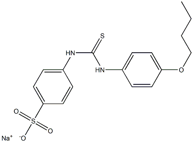 p-[3-(p-Butoxyphenyl)thioureido]benzenesulfonic acid sodium salt Struktur