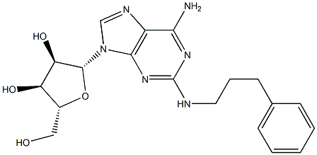 2-(Hydrocinnamylamino)adenosine Struktur