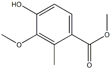 3-Methoxy-2-methyl-4-hydroxybenzoic acid methyl ester Struktur