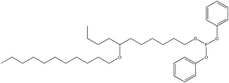 Phosphorous acid 7-(undecyloxy)undecyldiphenyl ester Struktur