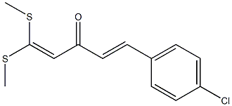 (E)-5-[4-Chlorophenyl]-1,1-bis(methylthio)-1,4-pentadien-3-one Struktur